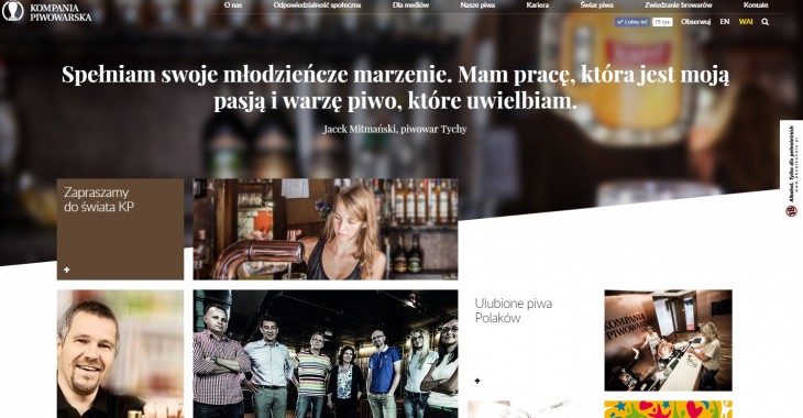 Nowocześnie o piwie – Kompania Piwowarska z odświeżoną stroną internetową Nowocześnie o piwie – Kompania Piwowarska z odświeżoną stroną internetową