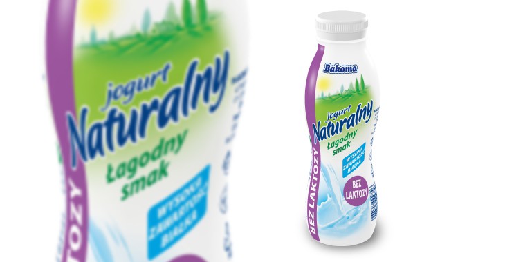 Nowość z Bakomy. Jogurt naturalny pitny bez laktozy Nowość z Bakomy. Jogurt naturalny pitny bez laktozy