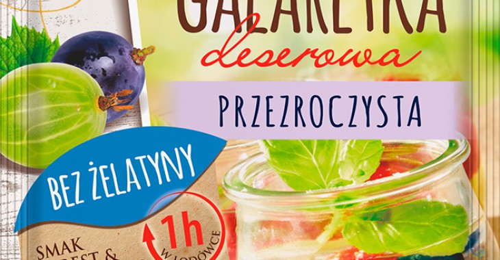 Przezroczysta Galaretka deserowa Delecta bez żelatyny