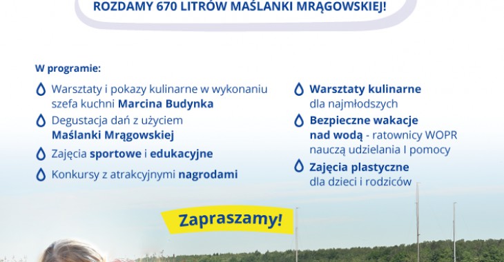 MLEKPOL rozda  670 litrów Maślanki Mrągowskiej