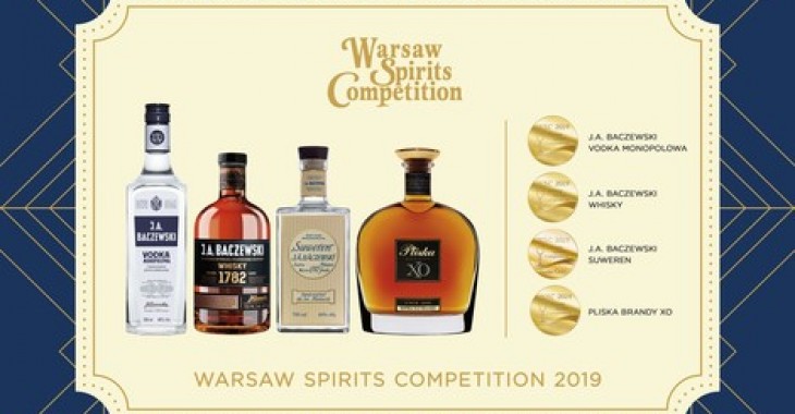 J.A. Baczewski i Pliska XO z medalami Warsaw Spirits Competition 2019 J.A. Baczewski i Pliska XO z medalami Warsaw Spirits Competition 2019
