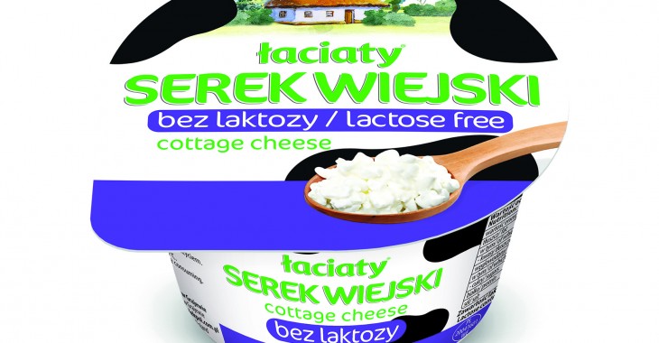 Nowy serek wiejski Łaciaty w linii produktów bez laktozy Nowy serek wiejski Łaciaty w linii produktów bez laktozy