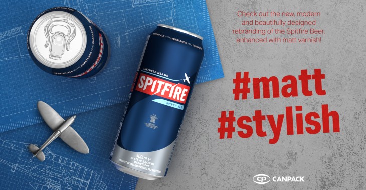 Shepherd Neame zaprezentował nowy branding piwa Spitfire w puszkach od CANPACK