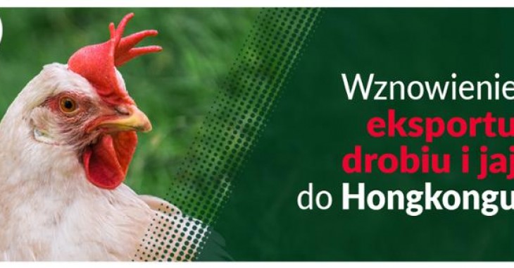 Wznowienie eksportu drobiu i jaj do Hongkongu Wznowienie eksportu drobiu i jaj do Hongkongu