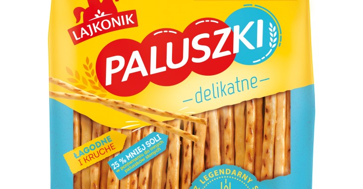 Paluszki Delikatne – nowy produkt marki Lajkonik