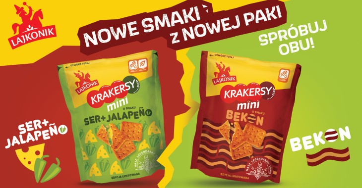 Nowe smaki z nowej paki, czyli Edycja Limitowana Krakersów mini marki Lajkonik Nowe smaki z nowej paki, czyli Edycja Limitowana Krakersów mini marki Lajkonik